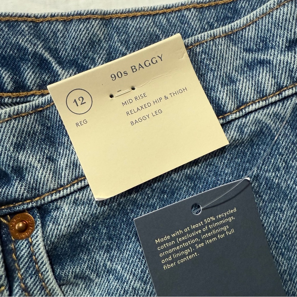 Women’s Patchwork 90’s Baggy Denim Jeans - Picture 5 of 5